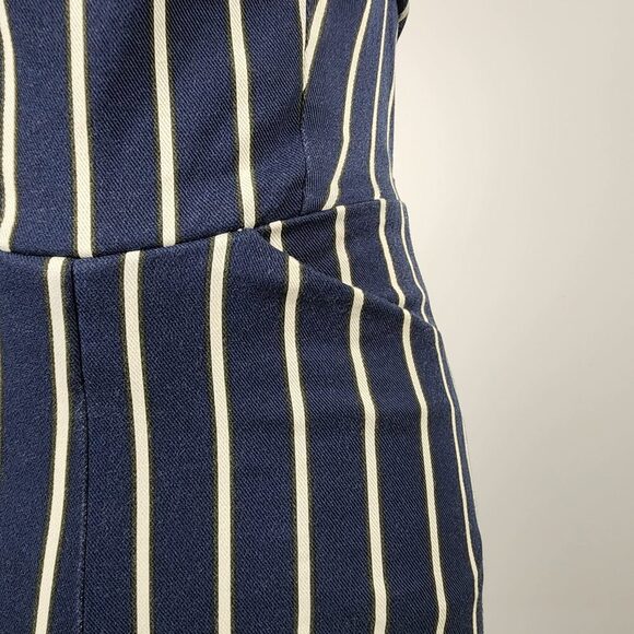 REFORMATION Rufus Navy Stripped Strappy Jumpsuit Size 2 - Picture 3 of 10